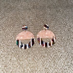 Colorful Marble Drop Earrings